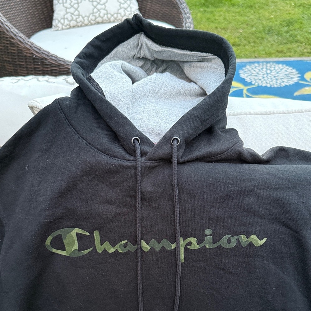 Champion Men's Black Hoodie - Picture 7 of 10